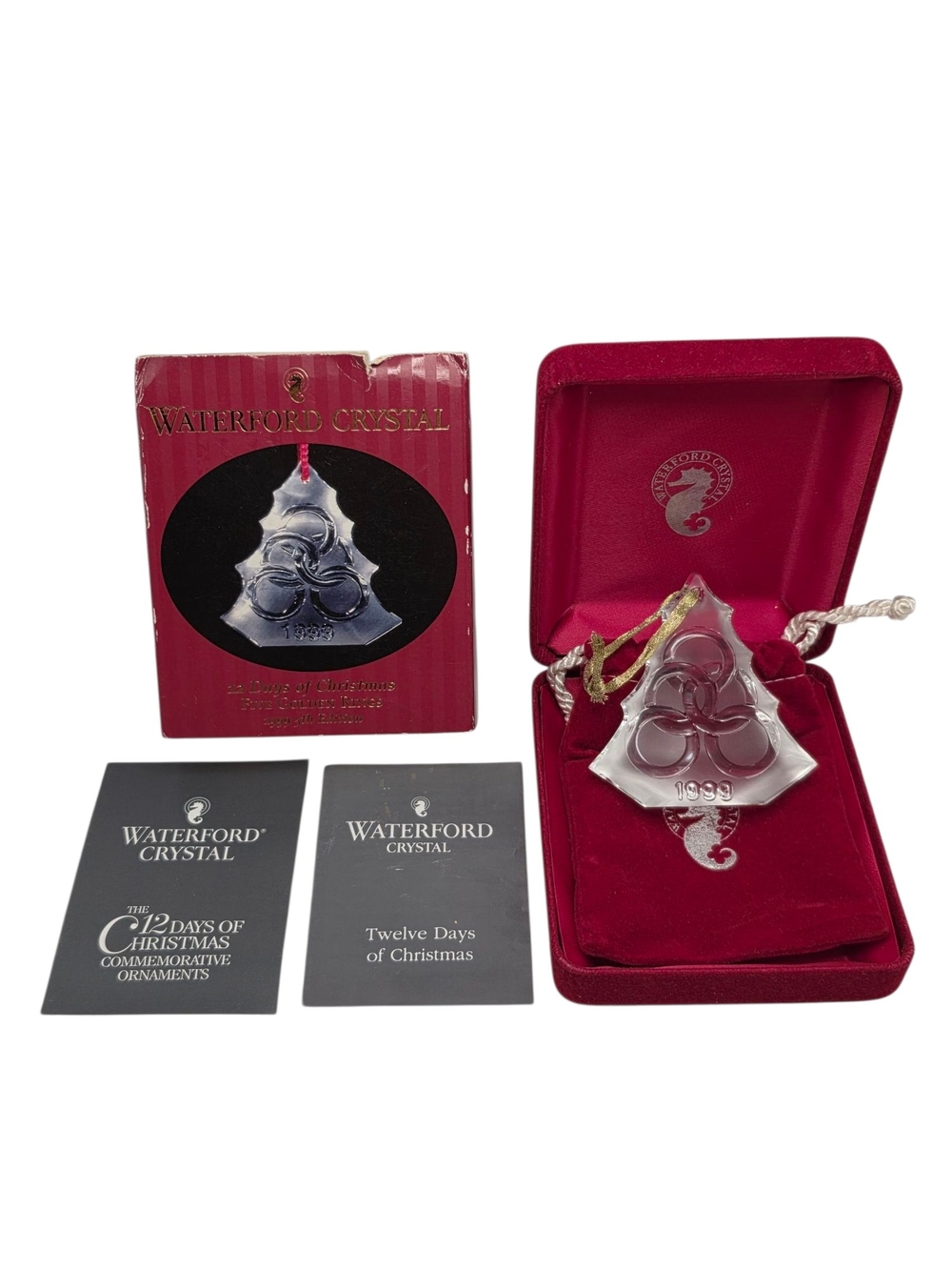 Waterford 12 Days Of Christmas Five Golden Rings 1999 Ornaments 5th Edition